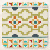 Südwestgeometrie I Rechteckiger Pappuntersetzer (Vorderseite)