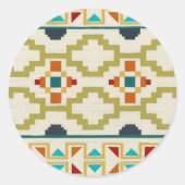 Südwestgeometrie I Runder Aufkleber (Vorderseite)