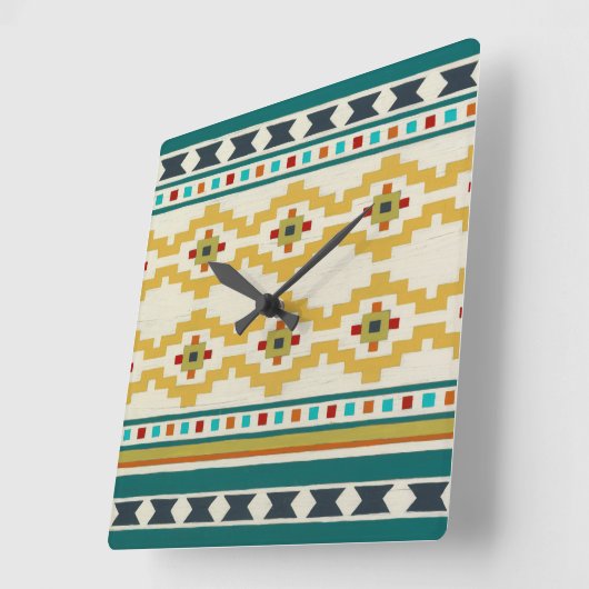 Südwestgeometrie III Quadratische Wanduhr (Winkel)