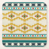 Südwestgeometrie III Rechteckiger Pappuntersetzer (Vorderseite)