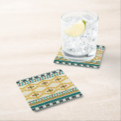 Südwestgeometrie III Rechteckiger Pappuntersetzer (Vor Ort)