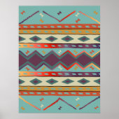 Südwestindische Blankendesign Print Poster (Vorne)