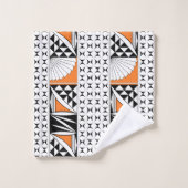 Südwestindischer Sonnenaufgang in Orange Badhandtuch Set (Waschlappen)