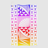 Südwestindischer Sonnenaufgang in Regenbogen Golfhandtuch (Vorderseite)