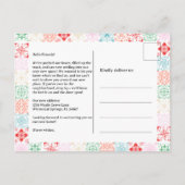 Südwestkakti Tür Aquarell neue Zuhause bewegt Ankündigungspostkarte (Rückseite)