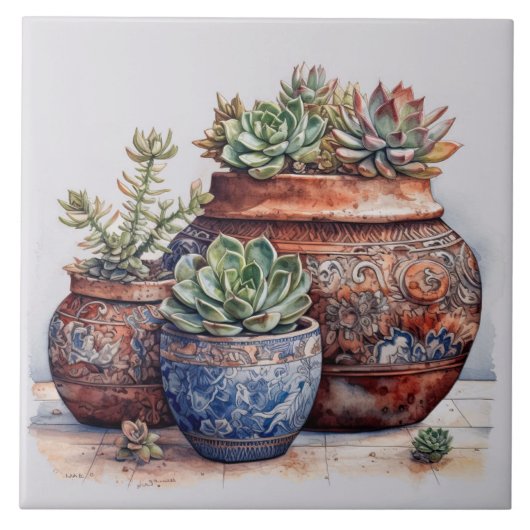 Südwestkaktus und Sukkulente Fliese (Vorderseite)