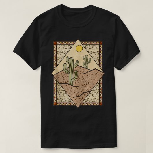 Südwestkaktus Wüstenurlaub lässige Grafik für T-Shirt (Design vorne)