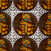 Südwestkatze Stoff (Kachel)