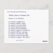 Südwestkrebs kann keine Angel-Postkarten oder -Kar Postkarte (Rückseite)