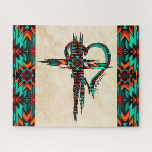 Südwestkreuz und Herz-Jigsaw-Puzzle Puzzle