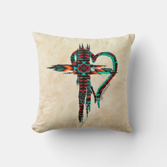 Südwestkreuz und Herz Kissen (Vorderseite)