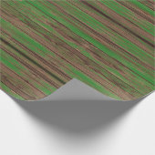 Südwestländliches, grün gestrichenes Holz Geschenkpapier (Ecke)