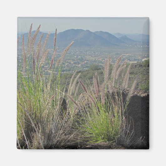 Südwestlandschaft Foto Ferngebirge Magnet (Vorne)