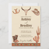 Südwestlich der Ranch Western Cowboy Hochzeit Einladung (Vorderseite)