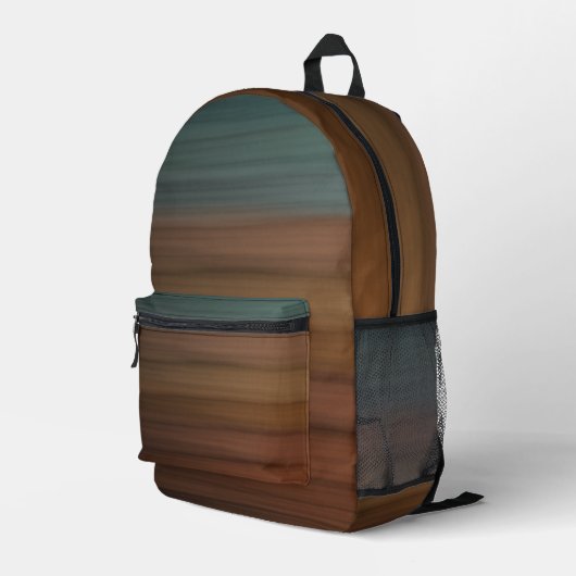Südwestlich gestrichene Wüste Imitate Holz Bedruckter Rucksack (Rückseitige Ecke Rechts)