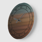 Südwestlich gestrichene Wüste Imitate Holz Große Wanduhr (Winkel)