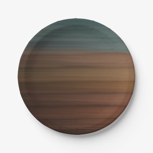 Südwestlich gestrichene Wüste Imitate Holz Pappteller (Vorderseite)