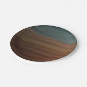 Südwestlich gestrichene Wüste Imitate Holz Pappteller (Schrägansicht)