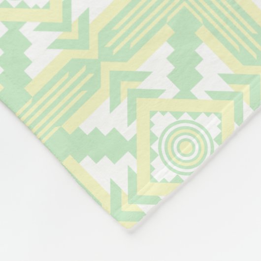 Südwestlich Inspiriert Gelbgrün Fleecedecke (Ecke)