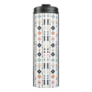 Südwestlich inspirierte geometrische Navajo-Creme- Thermosbecher