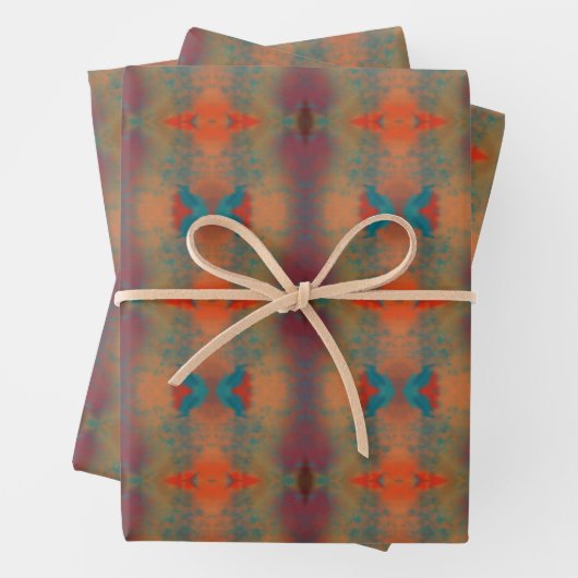Südwestlich Inspirierte Kunst Abstraktes Muster Geschenkpapier Set (Beispiel)