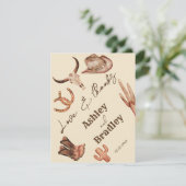 Südwestlich Land Ranch Hochzeit Foto Vielen Dank RSVP Karte (Stehend Vorderseite)