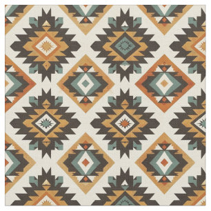 Südwestlich nahtlos Muster-Tribal Geometrie Stoff