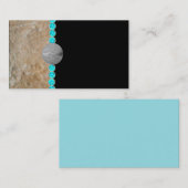 südwestlich, Türkis, rustikale Visitenkarten Visitenkarte (Vorne/Hinten)