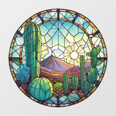 Südwestlich verkettete Gläserwüste Kaktus Landscha Fensteraufkleber (Blatt)