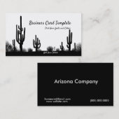 Südwestlich von Arizona Kactus Wüste Sunset Visitenkarte (Vorne/Hinten)