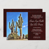 Südwestlich von Saguaro Cactus Wedding Einladungen (Vorne/Hinten)