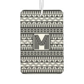 Südwestlich von Schwarz und Weiß geometrisch Perso Autolufterfrischer (Rückseite)