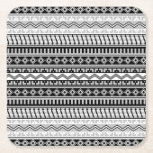 Südwestlich von Schwarz und Weiß und Grau Geometri Rechteckiger Pappuntersetzer (Vorderseite)