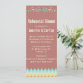 Südwestlich von Skinny Hochzeit Probe Dinner Einladung (Stehend Vorderseite)