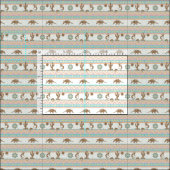 Südwestlich weiche Pastellstreifen kleine Drucke Stoff (Kachel)