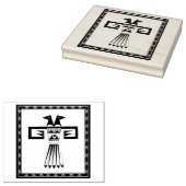 Südwestlich zwei überlagerte Vogeldesign-Briefmark Gummistempel (Stempel)