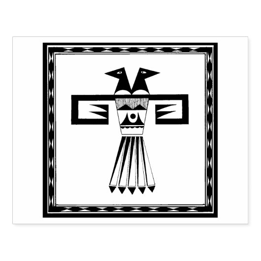 Südwestlich zwei überlagerte Vogeldesign-Briefmark Gummistempel (Prägung)