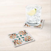 Südwestliche Abstrakte Erde Tone Art Rechteckiger Pappuntersetzer (Vor Ort)