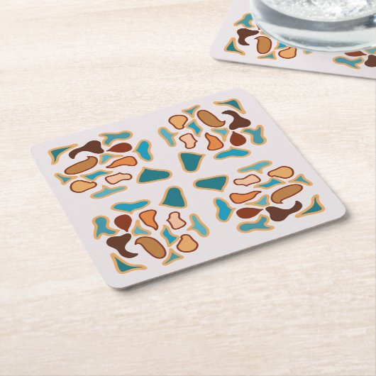 Südwestliche Abstrakte Erde Tone Art Rechteckiger Pappuntersetzer (angewinkelt)