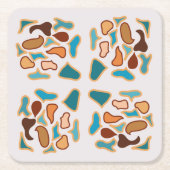 Südwestliche Abstrakte Erde Tone Art Rechteckiger Pappuntersetzer (Vorderseite)