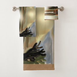 Südwestliche Abstrakte Kunst Badhandtuch Set