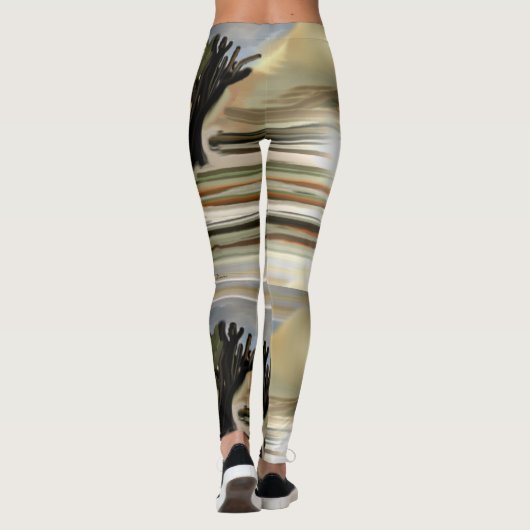 Südwestliche Abstrakte Kunst Leggings (Rückseite)