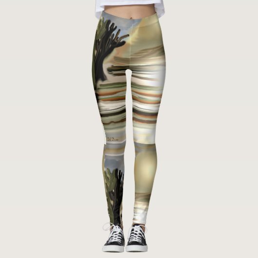 Südwestliche Abstrakte Kunst Leggings (Vorderseite)