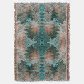 Südwestliche Abstrakte Wave Türkis Sand Peach Decke (Vorderseite Vertikal)