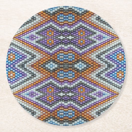 Südwestliche Beerenkunst Runder Pappuntersetzer (Vorderseite)