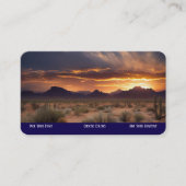 Südwestliche Berge Wüste Sonnenuntergang Visitenkarte (Vorderseite)