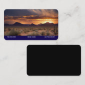 Südwestliche Berge Wüste Sonnenuntergang Visitenkarte (Vorne/Hinten)
