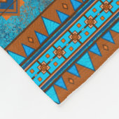 Südwestliche Bergspitzen Geometrisches Muster Fleecedecke (Ecke)