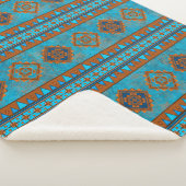 Südwestliche Bergspitzen Geometrisches Muster Medi Sherpadecke (3/4)