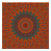 Südwestliche Blume Mandala Poster (Vorderseite)